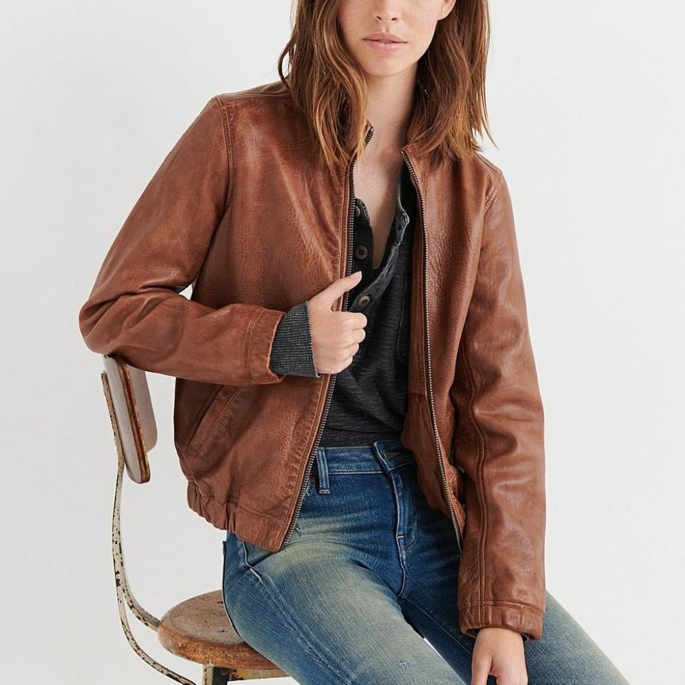 Lucky Brand Ana Leather Jacket Small